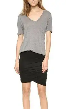 T Alexander Wang Micro Modal Spandex Twist Skirt Black