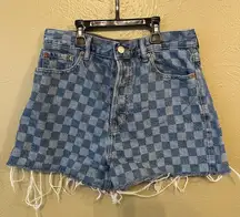 PacSun Vintage Checkered High Rise Shorts