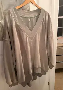 Free People V-Neck Sweater Oversized