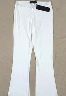LIONESS Bisous Pant Porcelain White Flared Leg Palazzo Lounge Pants Size S