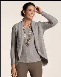 Chicos Sequin Dazzle Corrine Cocoon Sweater and Tank Set