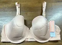 ThirdLove Size 38D Tan 24/7 Seamiess Stripe T-Shirt Bra