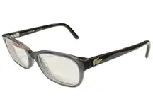 Lacoste Eyeglass Frame Glasses 130 L3606 035 Gray Alligator‎ Stem Full Rim