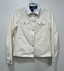 J Mclaughlin‎ Colby Outerwear Jacket Small NWT $198 Button Egret White Stretch
