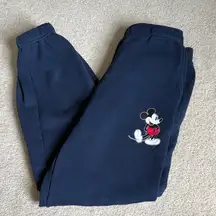 Disney Parks Dark Blue Mickey Mouse Joggers EUC