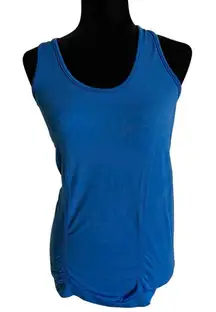 Athleta‎ Womens Tank Top Sz S Fastest Track Blue Tiger Animal Print Unstinkable