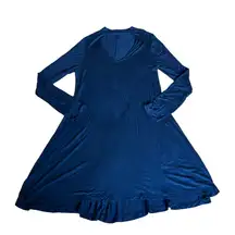 3/$15 EXPRESS soft blue keyhole dress