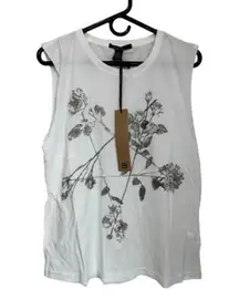 Ksubi Women's‎ Cotton Floral Star Muscle Tee Grunge Casual NWT XS