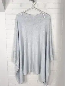 Lululemon Light Grey Ribbed Knit Oversized Poncho Sweater OSFM