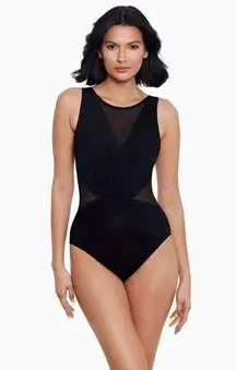 Miraclesuit black Palma Swimsuit. Size 14. Retail $182