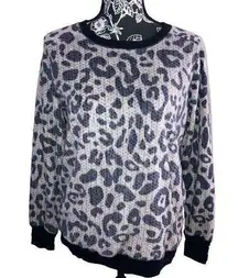 Simply Vera Leopard Sweater Cheetah Animal Print Soft Pajamas Sleep Loungewear