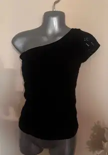 Vintage Bebe Top Y2K Off-The-Shoulder black sz M