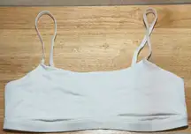 Quince White Bralette Size Large Organic Cotton Low Impact Loungewear Basic