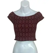 Brandy Melville Off the Shoulder Burgundy Top one size