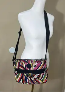 KIPLING Angie Vibrant Geo Print Crossbody Bag Brightside Funky Retro Boho Grunge