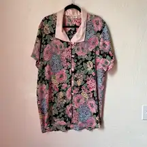 Victoria’s Secret gold label floral short sleeve night gown size S