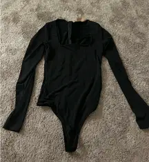 Black long sleeve body suit