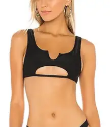 Frankie's Bikinis Black Cut-Out Bikini Top