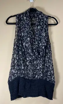 BEBE Silk Cowl Neck‎ Top Size L