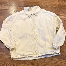 Zara Off-White Casual Jacket, M, basic, zipfront, normcore, simple,