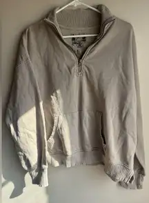 C&C California Women’s Tan Cream 1/4 Zip-Up Sweater Sunwashed XL