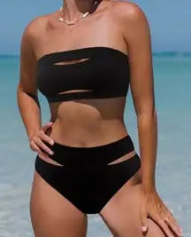 Black Cut Out Bikini