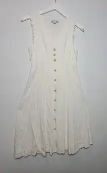 Chic Ivory Button-Down Dress