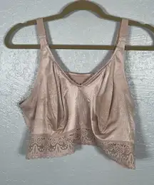 Ruby Ribbon Women 42 Beige Lace Demiette Bralette Unpadded Wireless Loungewear