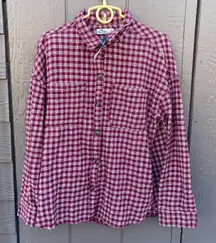New Hollister Women’s large Tartan Plaid Flannel Oversized Shirt Jacket Shacket
