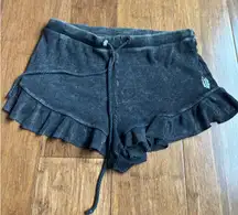 Free people movement charcoal ruffle shorts