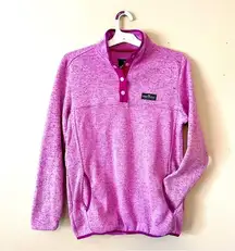 SIMPLY SOUTHERN | Pink Fleece Pullover Sz M