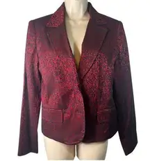 Apt 9 Fancy Red Damask Dress Blazer Womens Size 12