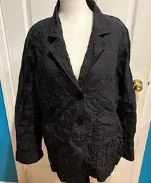 Kozan  lightweight crinkled jacket with pockets black sz L