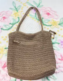 The‎ Sak Crochet Tote Bag Brown Hobo Shoulder Bag