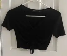 Black Ruched Top