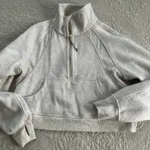 Lululemon oversized scuba funnel neck oatmeal and gold size XS