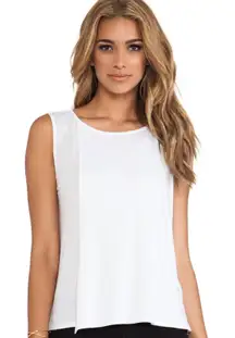 Theory‎ Medina Modal Tank Size S White Layered Revolve