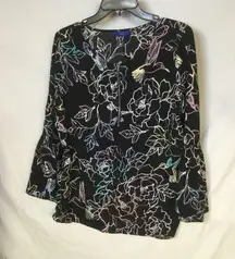 Apt 9 Hummingbird Bell-Sleeve Top