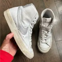 Nike high top blazer shoes silver women’s size 6