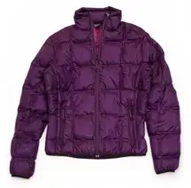 Eddie Bauer Purple Goose Down Puffer Jacket Size Small