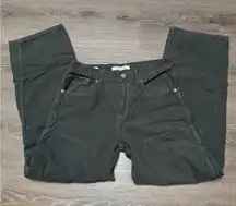 Pacsun Dark Forest Green Corduroy Carpenter Cargo Pants