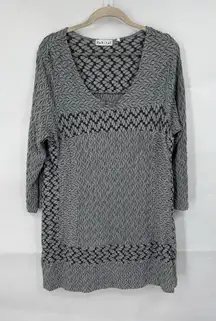 Habitat Crinkle Lagenlook Tunic Dress Women‎ Large Grey Minimalist Art To Wear