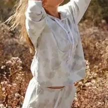 TIE DYE OVERSIZED WEEKEND HOODIE IN PARADISE BOUND