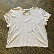 Gilly Hicks Tan Cropped Tee