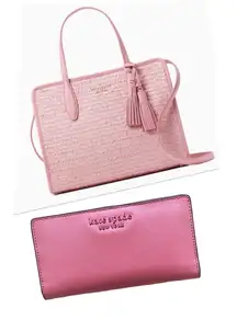 NEW  Pink Tweed Purse & Wallet