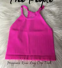 Free People Happiness Runs Long Crop Tank PINK