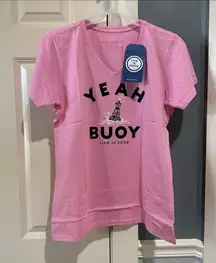 Life is Good Women’s Size Medium Yeah Buoy  Pink Shirt