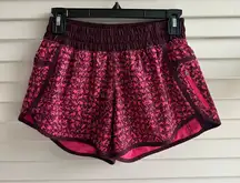 Pink Patterned Lululemon Shorts