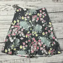 Talbots pleated floral a line skirt size 10