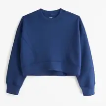 [Abercrombie & Fitch] YPB Blue neoKnit Cropped Crew Neck Sweatshirt Size Large L